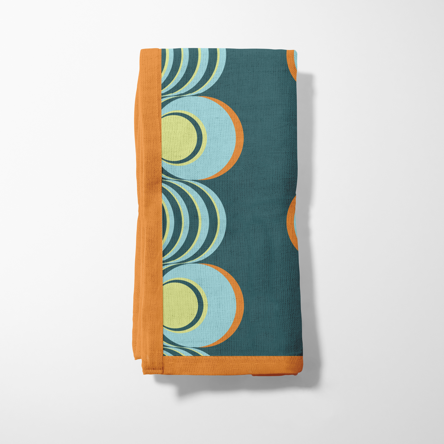 Aqua Waves Napkin in Organic Cotton Voile