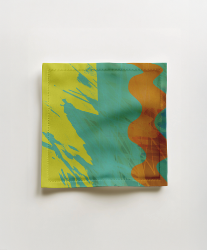 Orange Shape Cocktail Napkin in Lightweight Linen