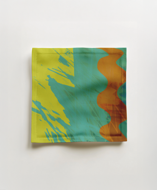 Orange Shape Cocktail Napkin in Lightweight Linen