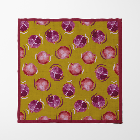 Pomegranates Napkin in Lightweight Linen
