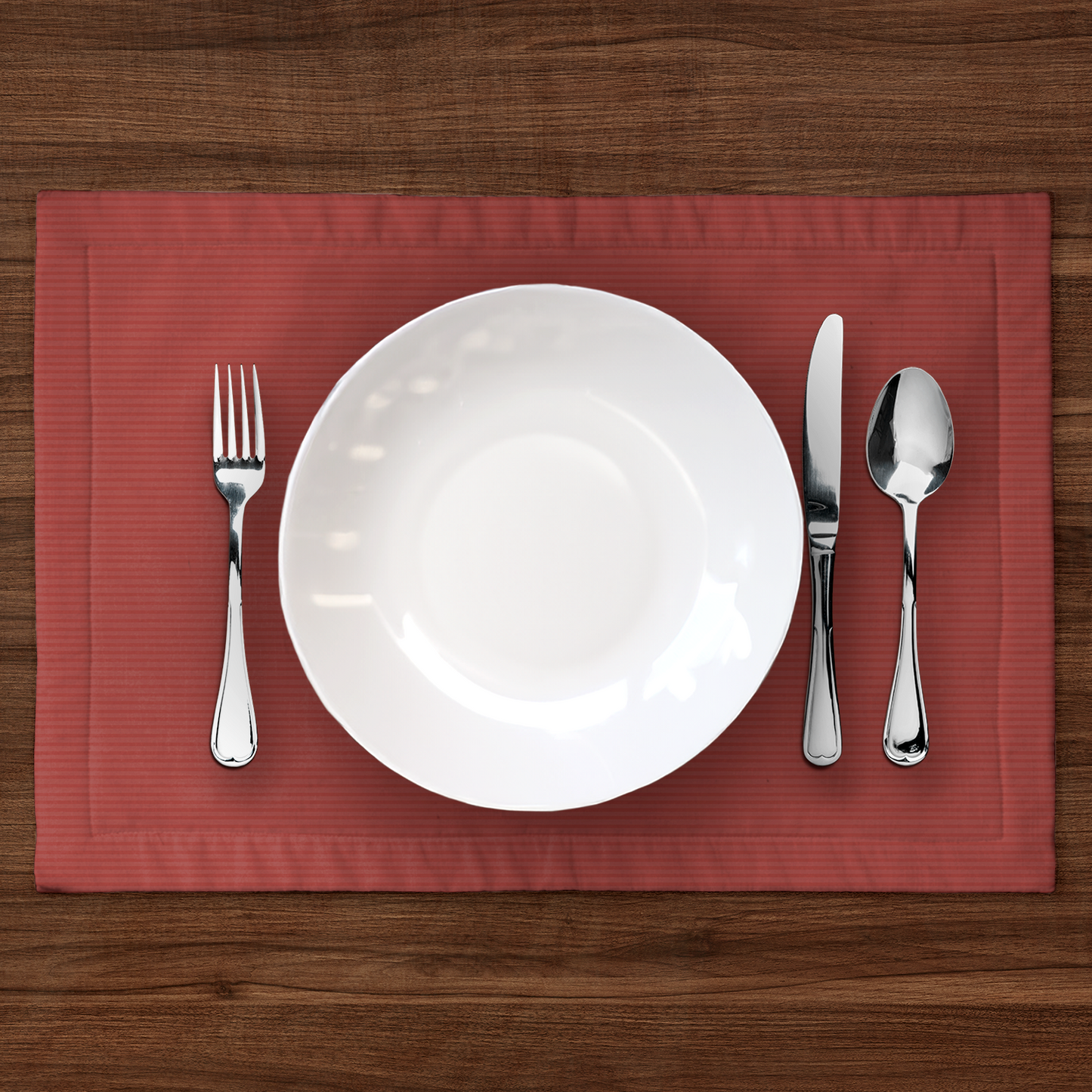 ONE Classic Placemat - Red in Mid Cotton Twill