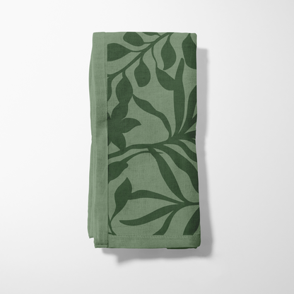 Figi Floral Napkin in Mid Summer Hike in Organic Cotton Voile