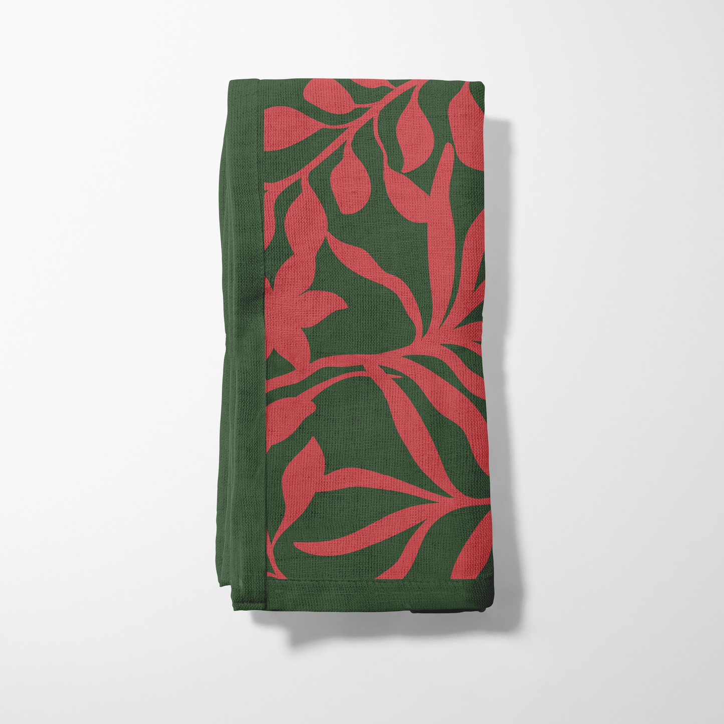 Figi Floral Napkin in Mid Summer Poppy in Lightweight Linen