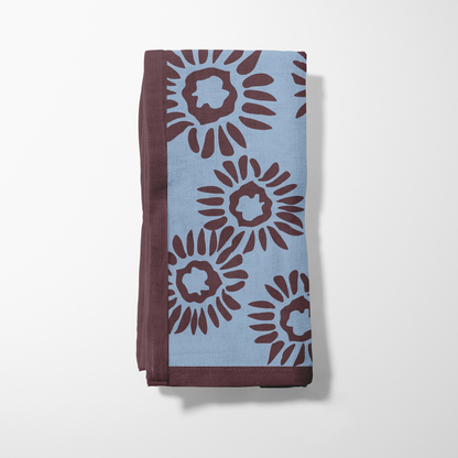 Sip and Swim Daisies Napkin in Lightweight Linen
