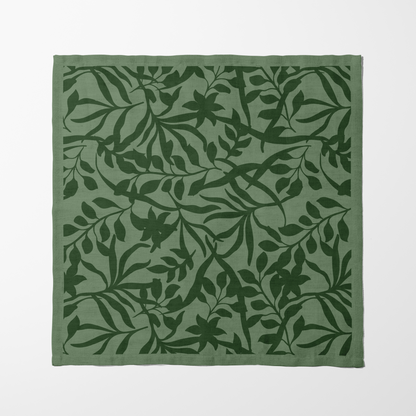 Figi Floral Napkin in Mid Summer Hike in Organic Cotton Voile