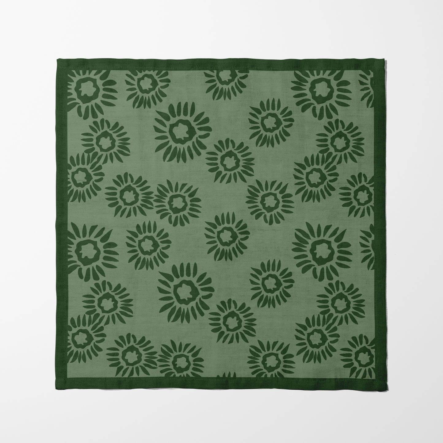 Mid Summer Hike Daisies Napkin in Lightweight Linen