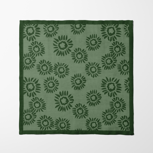 Mid Summer Hike Daisies Napkin in Lightweight Linen