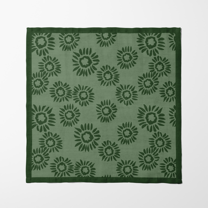 Mid Summer Hike Daisies Napkin in Organic Cotton Voile