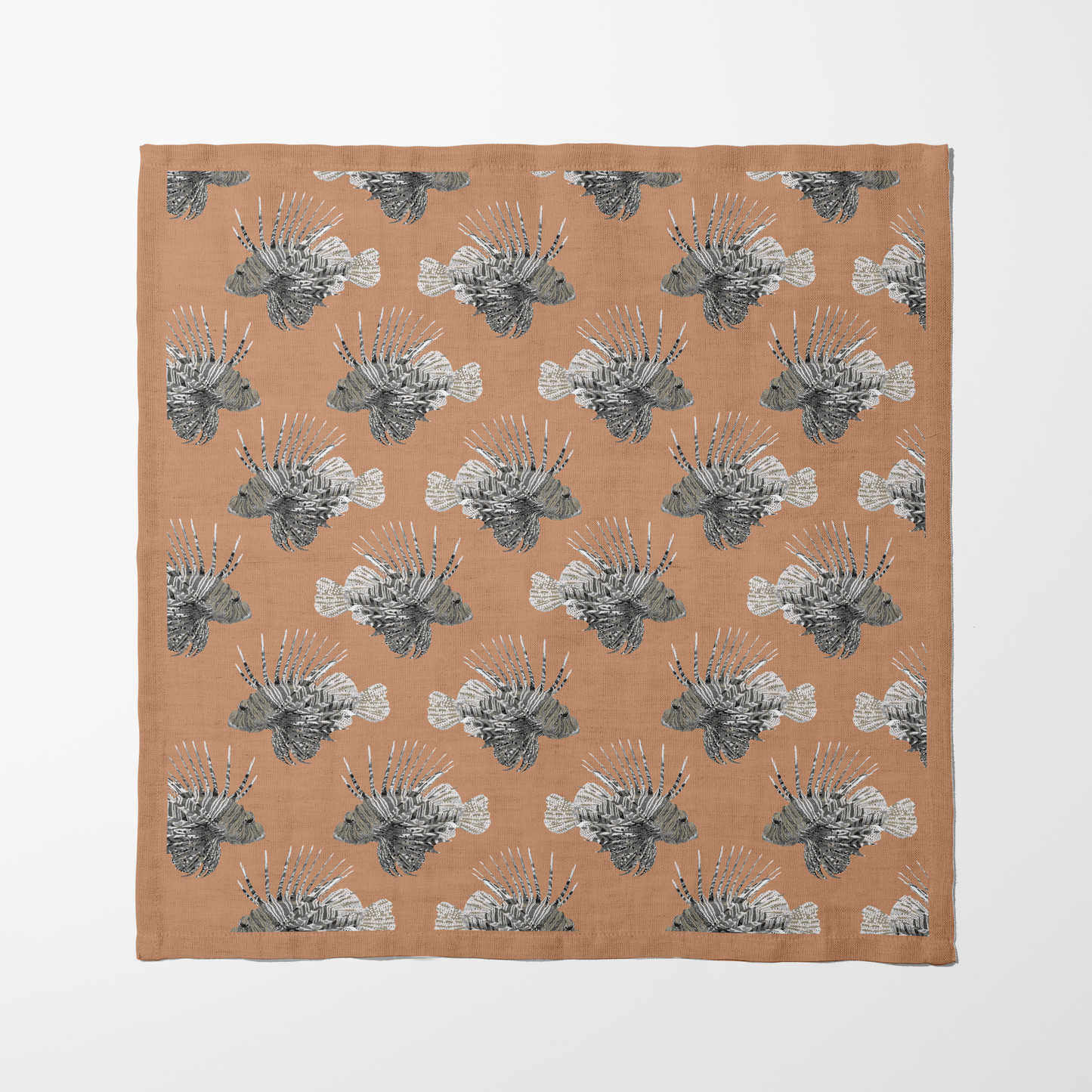 Peach King Fish Napkin in Lightweight Linen