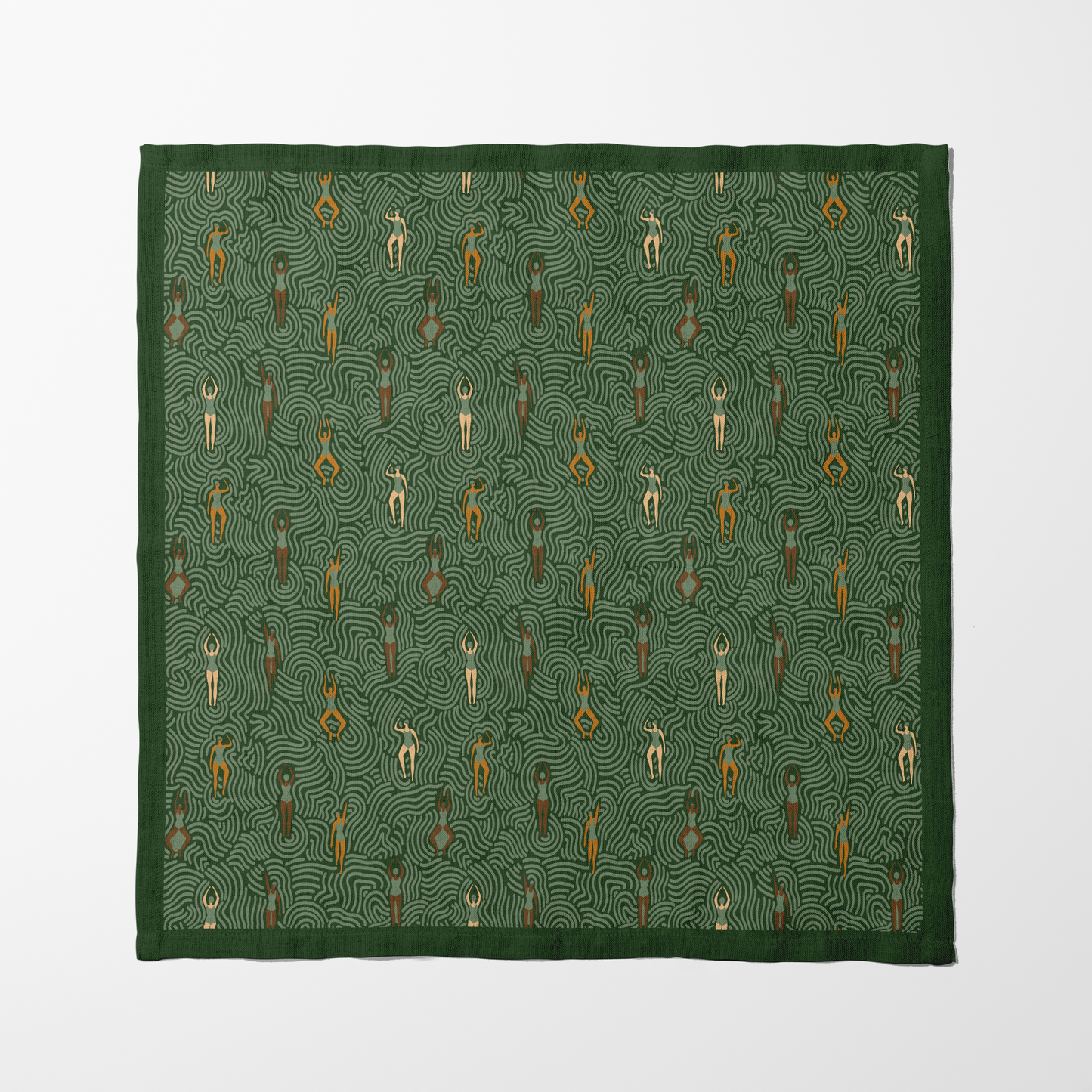 Swimmers in Summer in Mid Summer Hike Napkin in Lightweight Linen