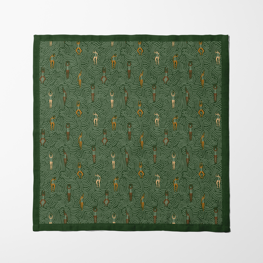 Swimmers in Summer in Mid Summer Hike Napkin in Lightweight Linen