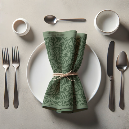 Figi Floral Napkin in Mid Summer Hike in Lightweight Linen