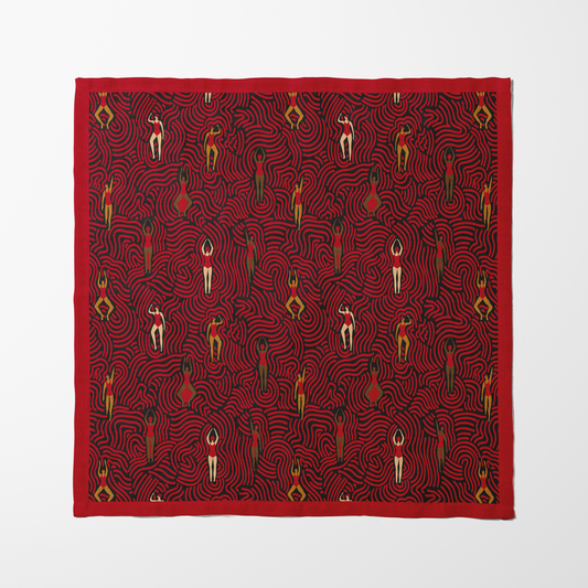 Swimmers in Summer in Red Napkin