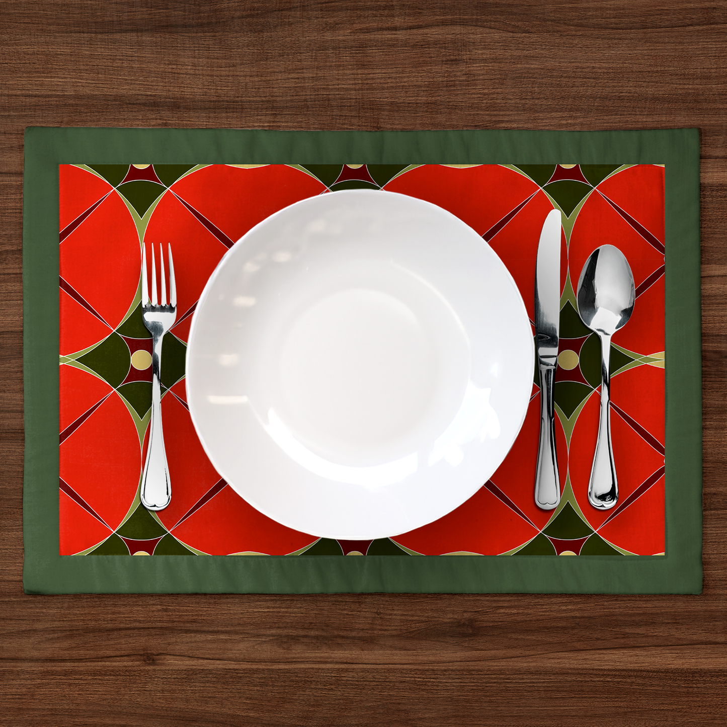 Holiday Abstract Placemat in Full Color