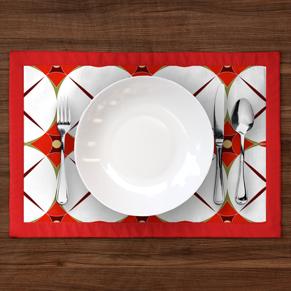 Holiday Abstract Placemat in Red