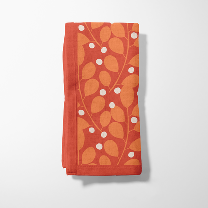 Branches + Dots Napkin in Orange