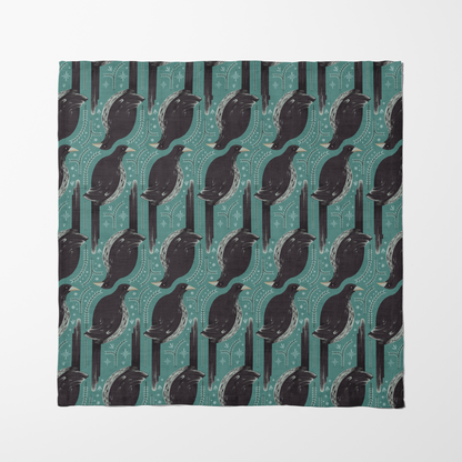 Cigua Palmera Teal Napkin in Organic Cotton Voile