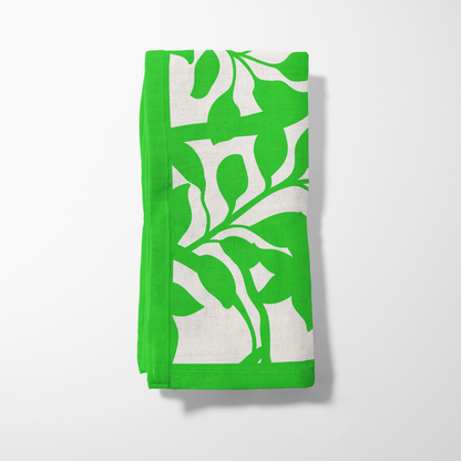 Figi Floral Napkin in Bright Green