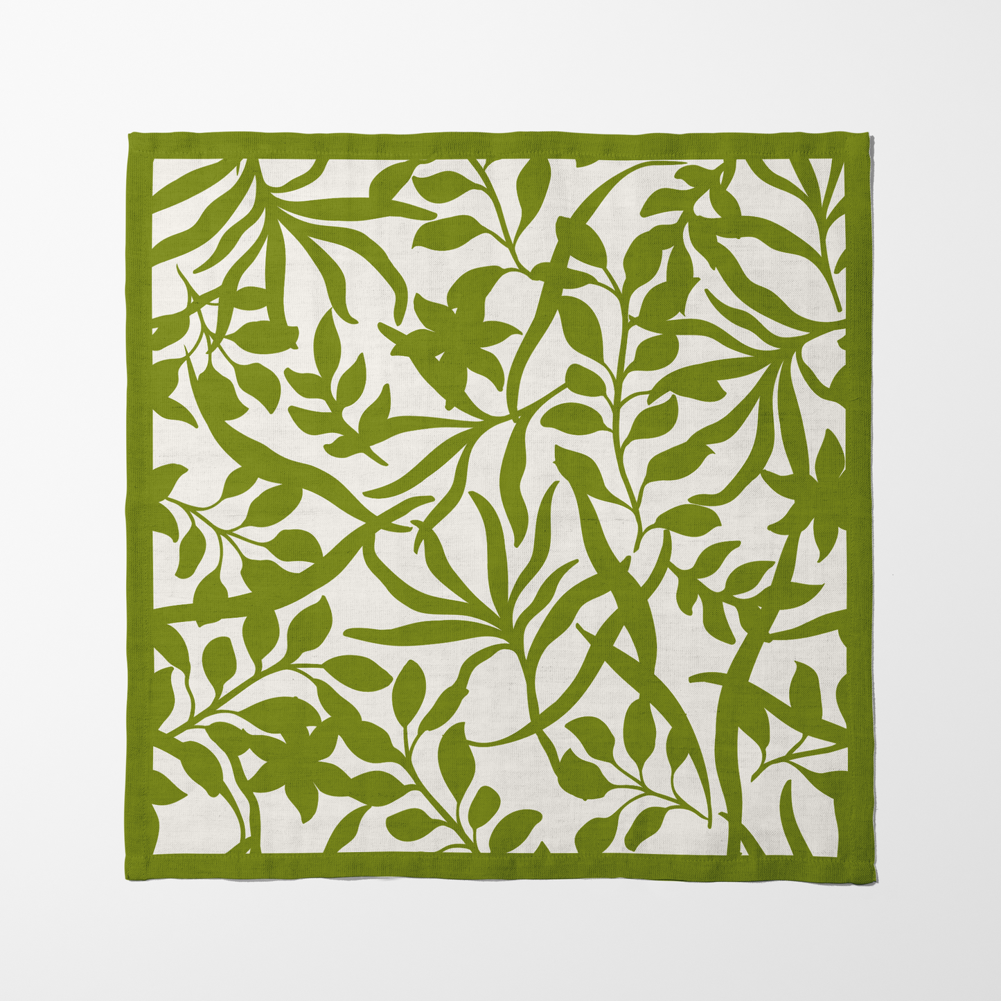 Figi Floral Napkin in Green in Lightweight Linen