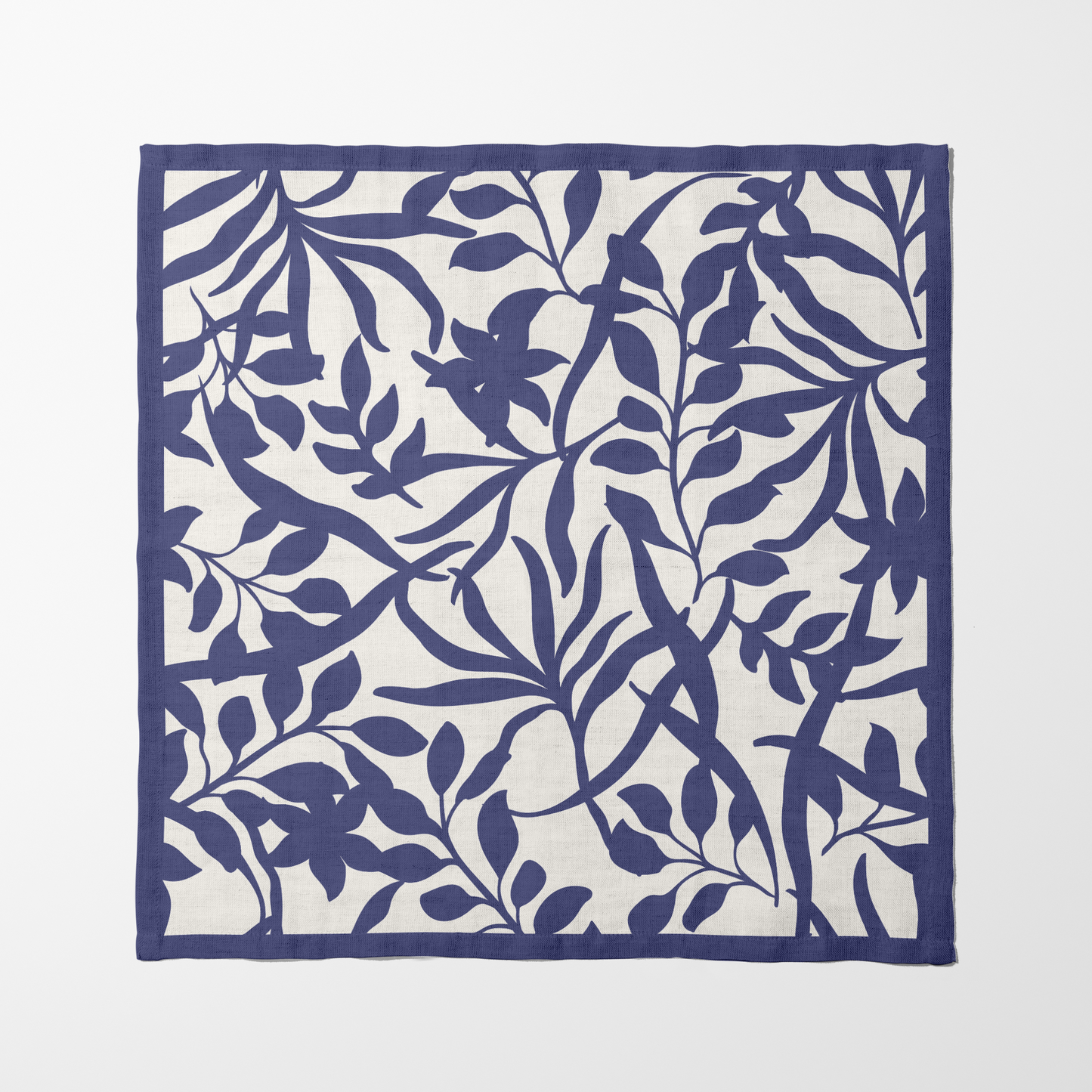 Figi Floral Napkin in Midnight in Organic Cotton Voile