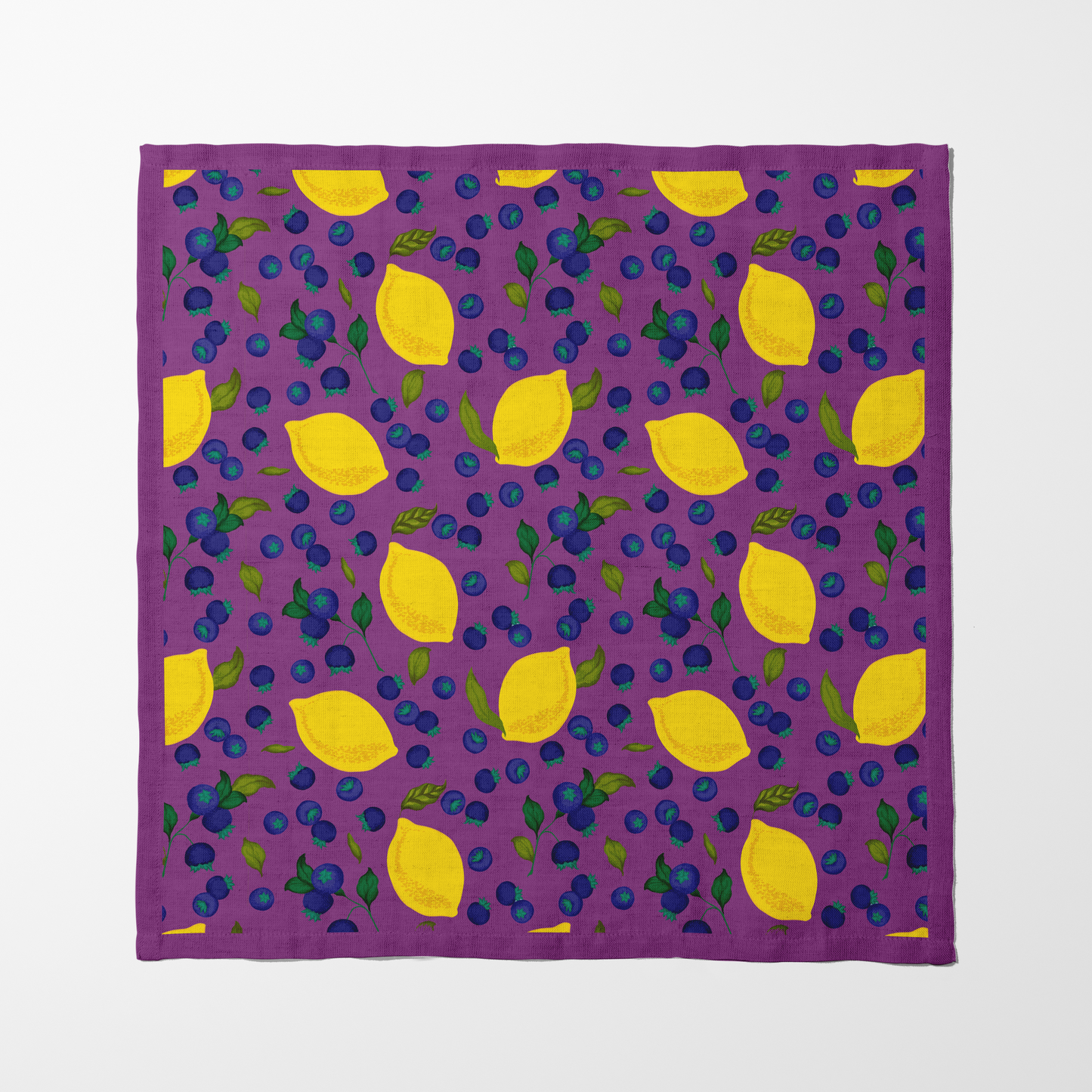 Spring Lemons Napkin in Purple