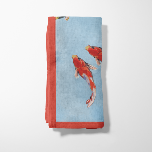 Coral Koi Fish Napkin