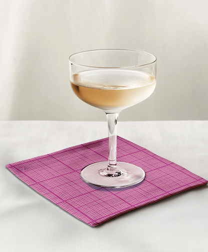 Magenta Hatch Cocktail Napkin