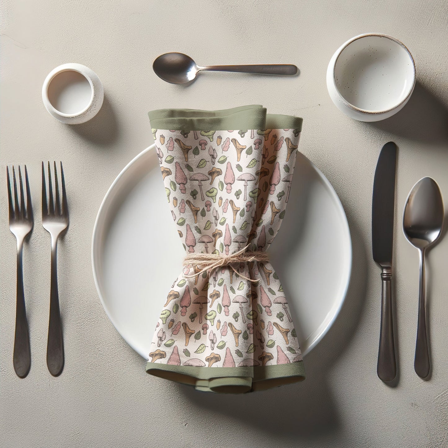 Pastel Mushrooms Napkin