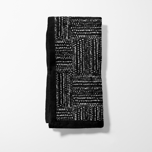 Eclipse Modern Abstract Black and White Napkin