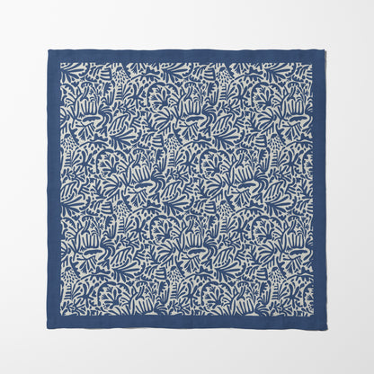 Jazz Garden Napkin in Navy Blue