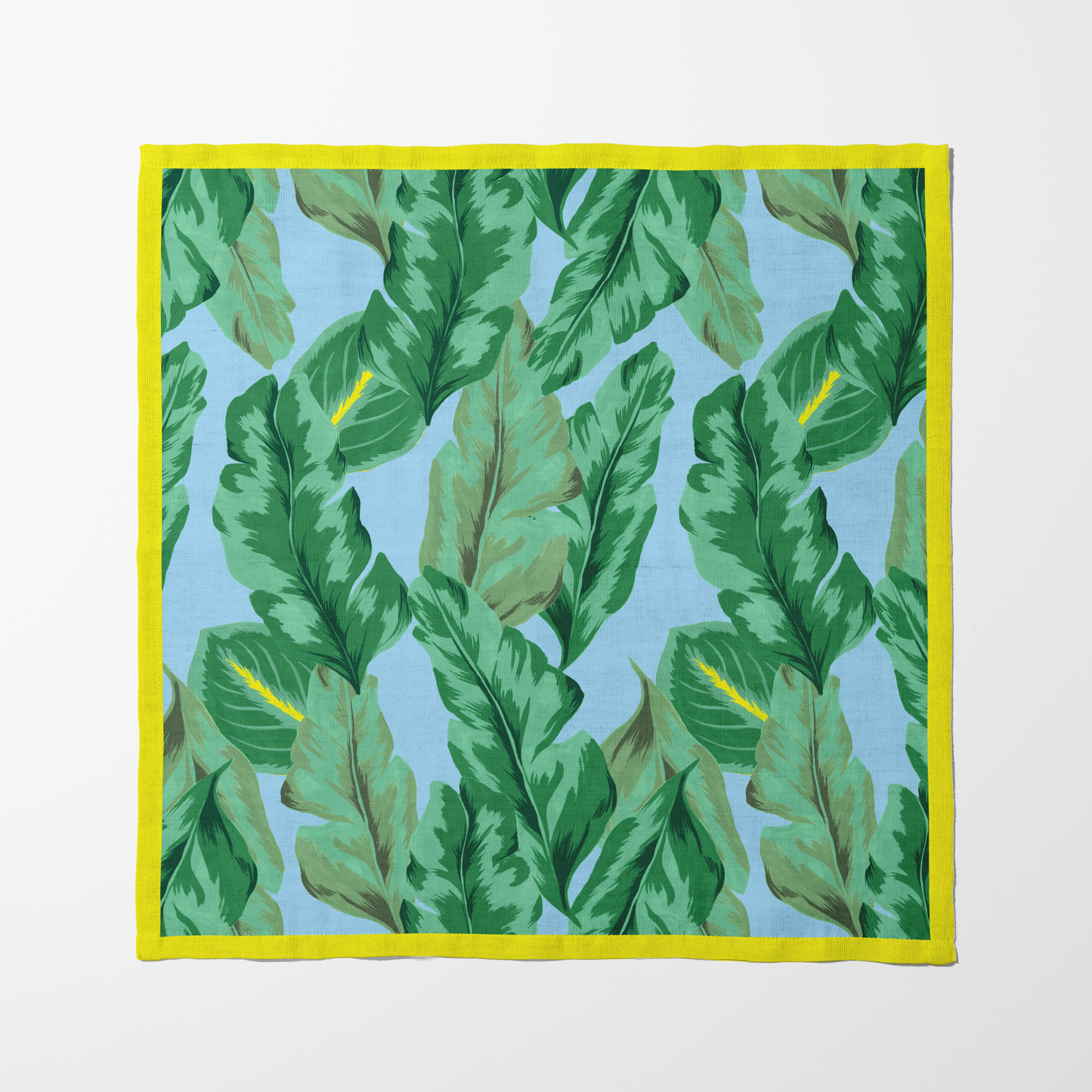 Sky Painted Palms Napkin in Lightweight Linen