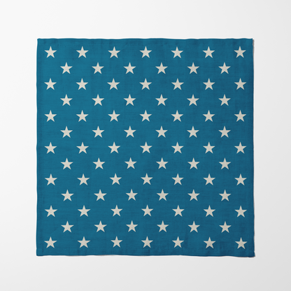 ONE Stars Napkin - Cerulean in Lightweight Linen