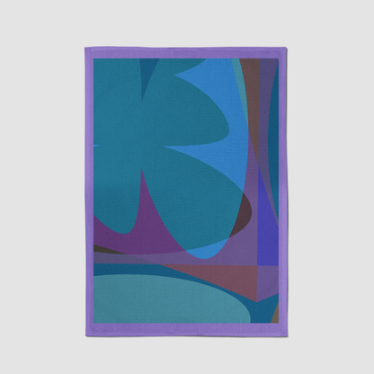 Big Shapes Tea Towel in Blue