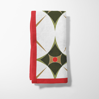 Holiday Abstract Napkin in Green