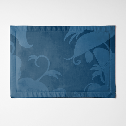 Tropical Paissage Placemat in Blue in Lightweight Linen