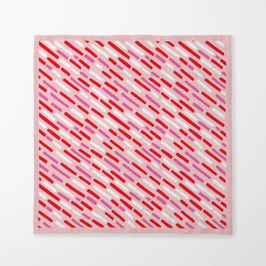 Pink Lines - Lightweight Linen