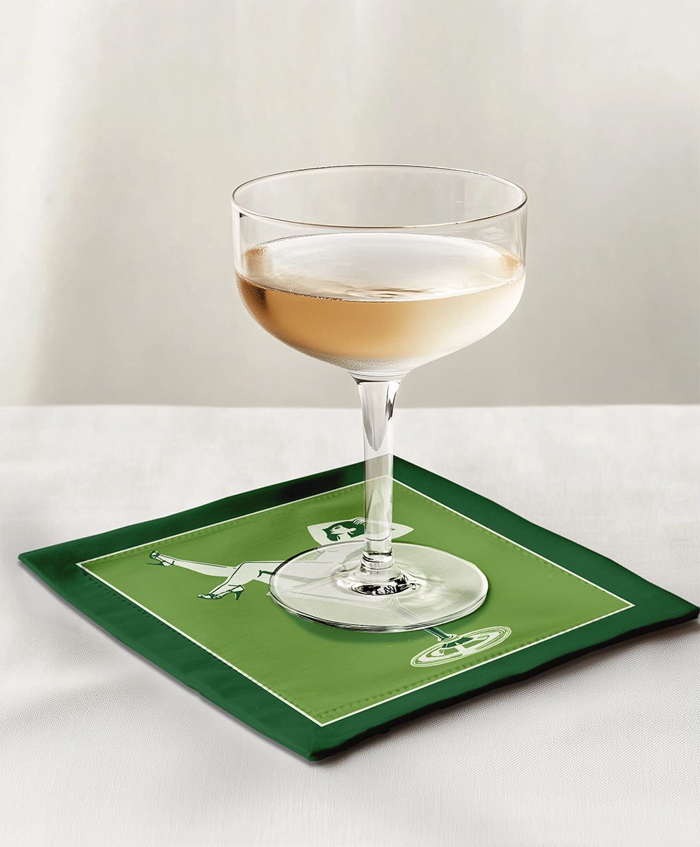 Cheers Darling Cocktail Napkin in Mojito in Lightweight Linen
