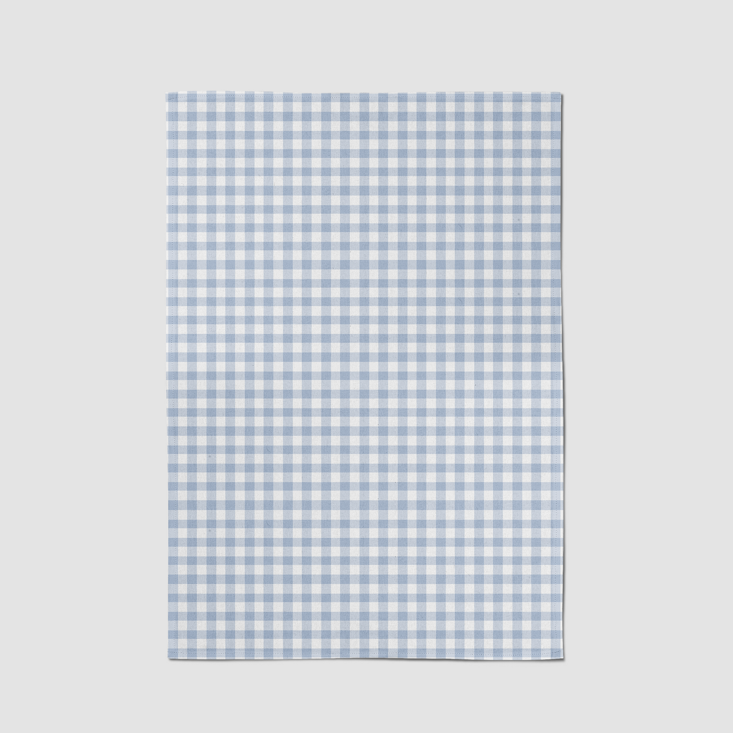 ONE Mini Gingham Tea Towel in Pastel Blue - Mid Cotton Twill