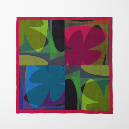 Big Shapes Quadrants Napkin in Lightweight Linen