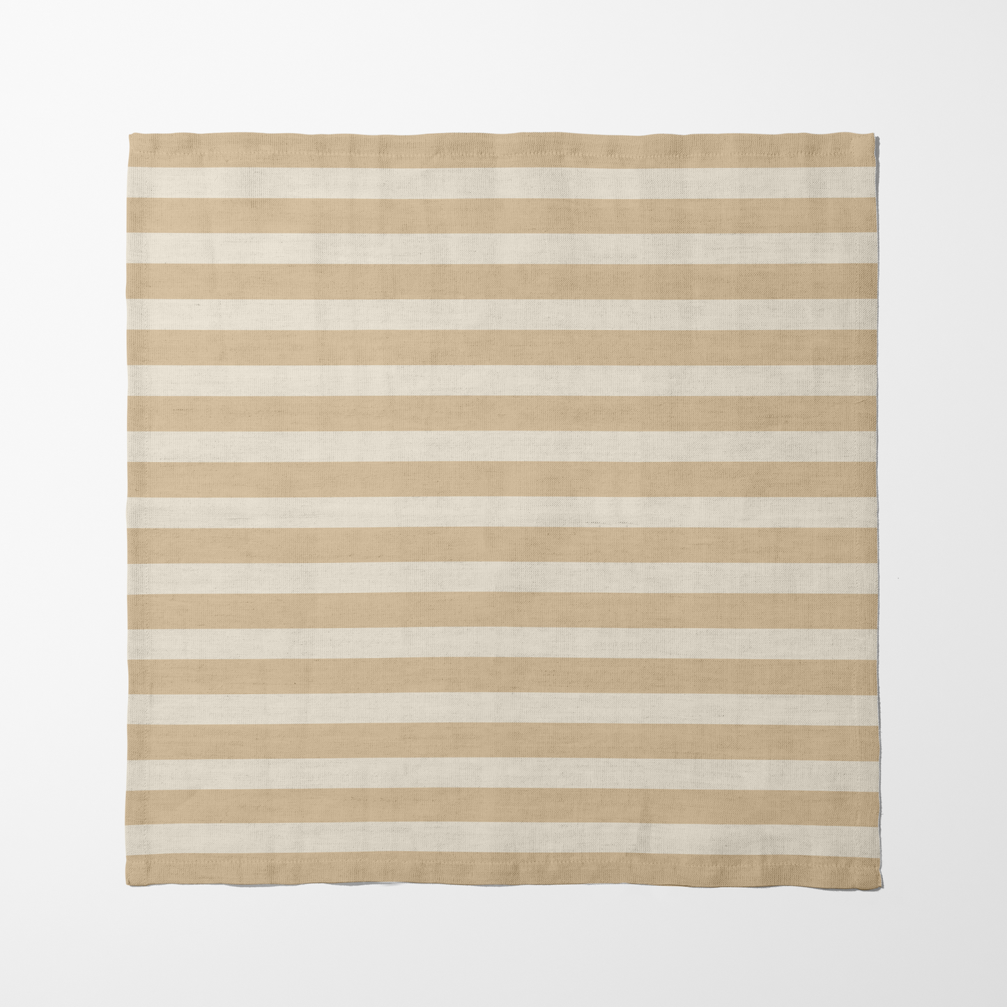 ONE Medium Stripes Napkin - Eggshell in Organic Cotton Voile