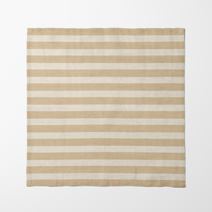 ONE Medium Stripes Napkin - Eggshell in Organic Cotton Voile