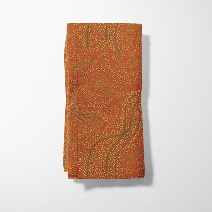 Palmiche Paradise in Orange Napkin