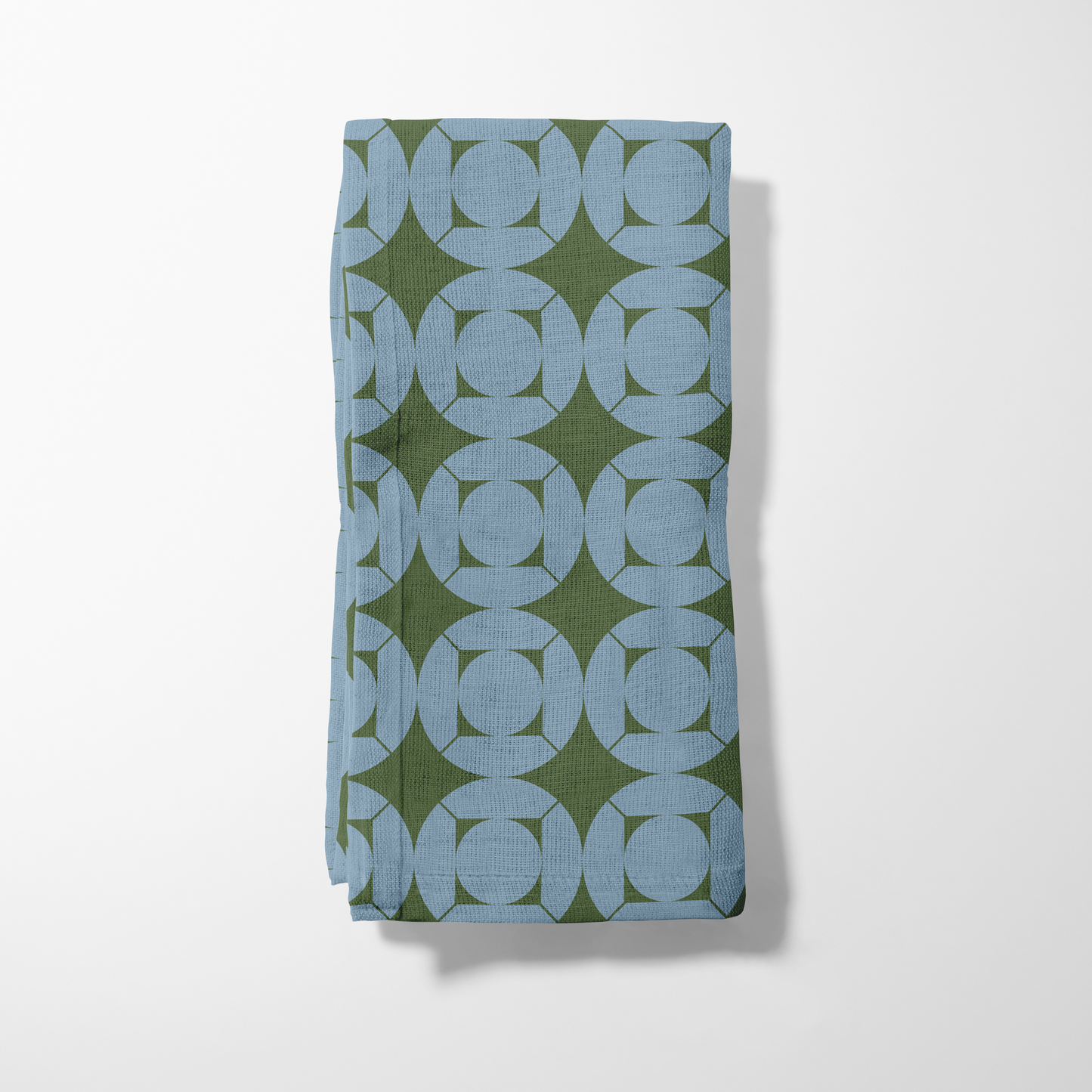 Picnic in the woods Napkin - Pale Blue Green in Organic Cotton Voile