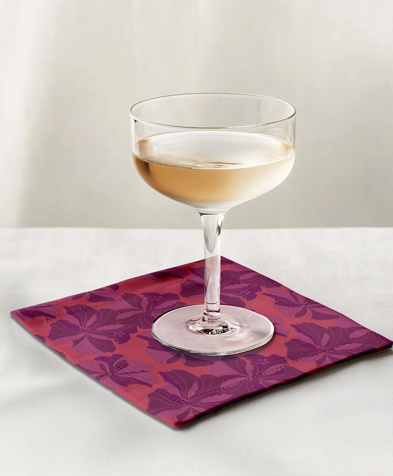 Tropical Cayena Cocktail Napkin in Pink