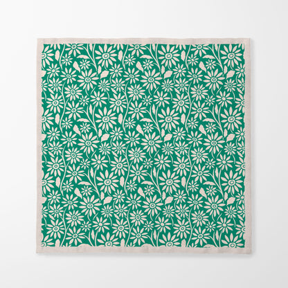 Blanket of Flowers Napkin in Green