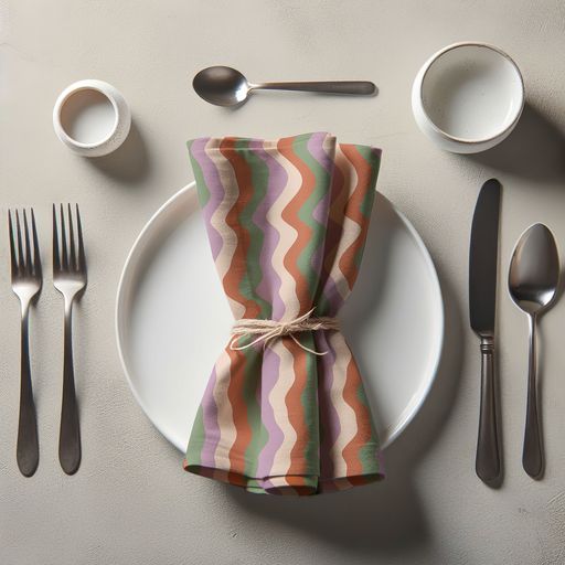 Candy Napkin in Orange in Organic Cotton Voile