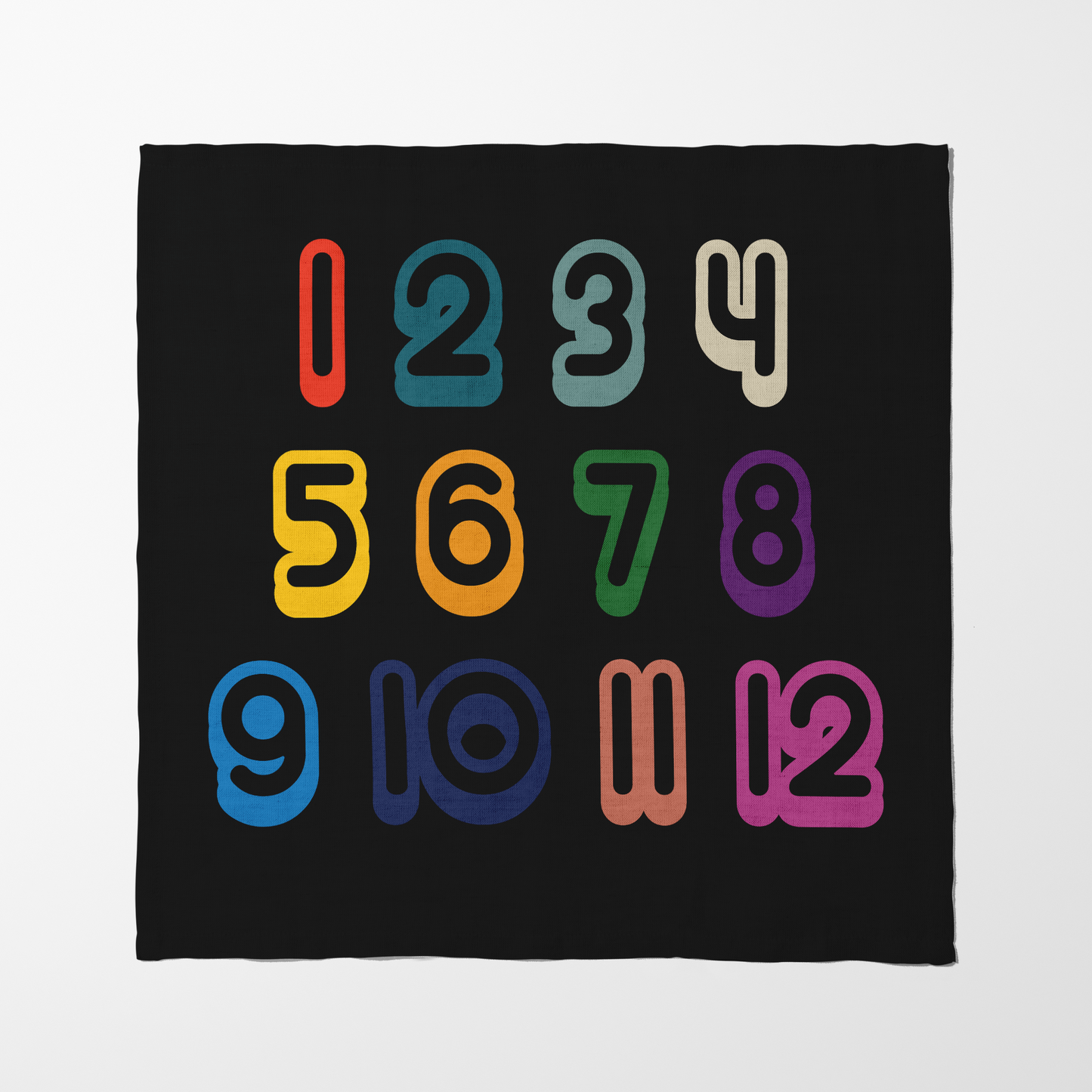 Bubble Numbers Napkin - Lightweight Linen