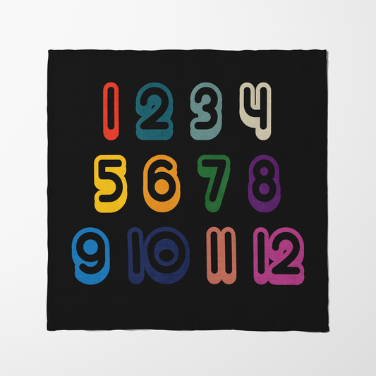 Bubble Numbers Napkin - Lightweight Linen