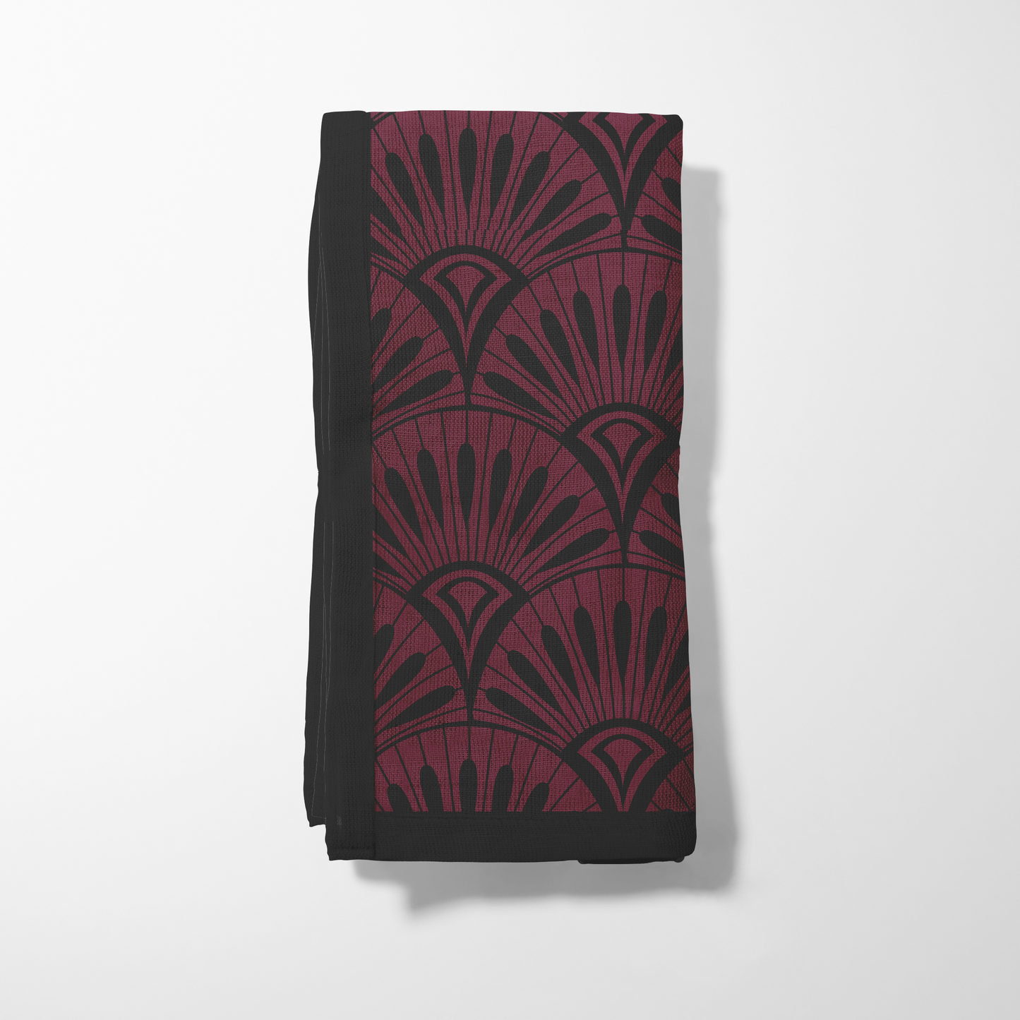 Ruby Art Deco Napkin in Organic Cotton Voile