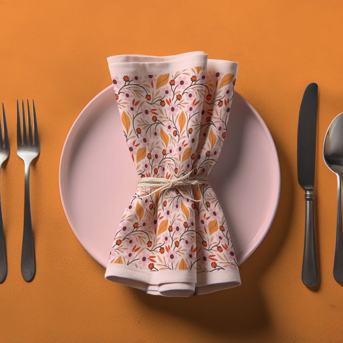 Floral Swirl - Lightweight Linen